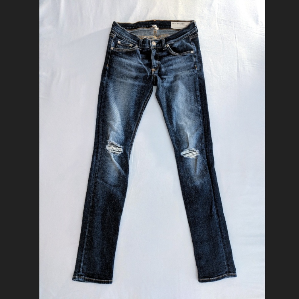 Rag & Bone Distressed Skinny Jeans 26